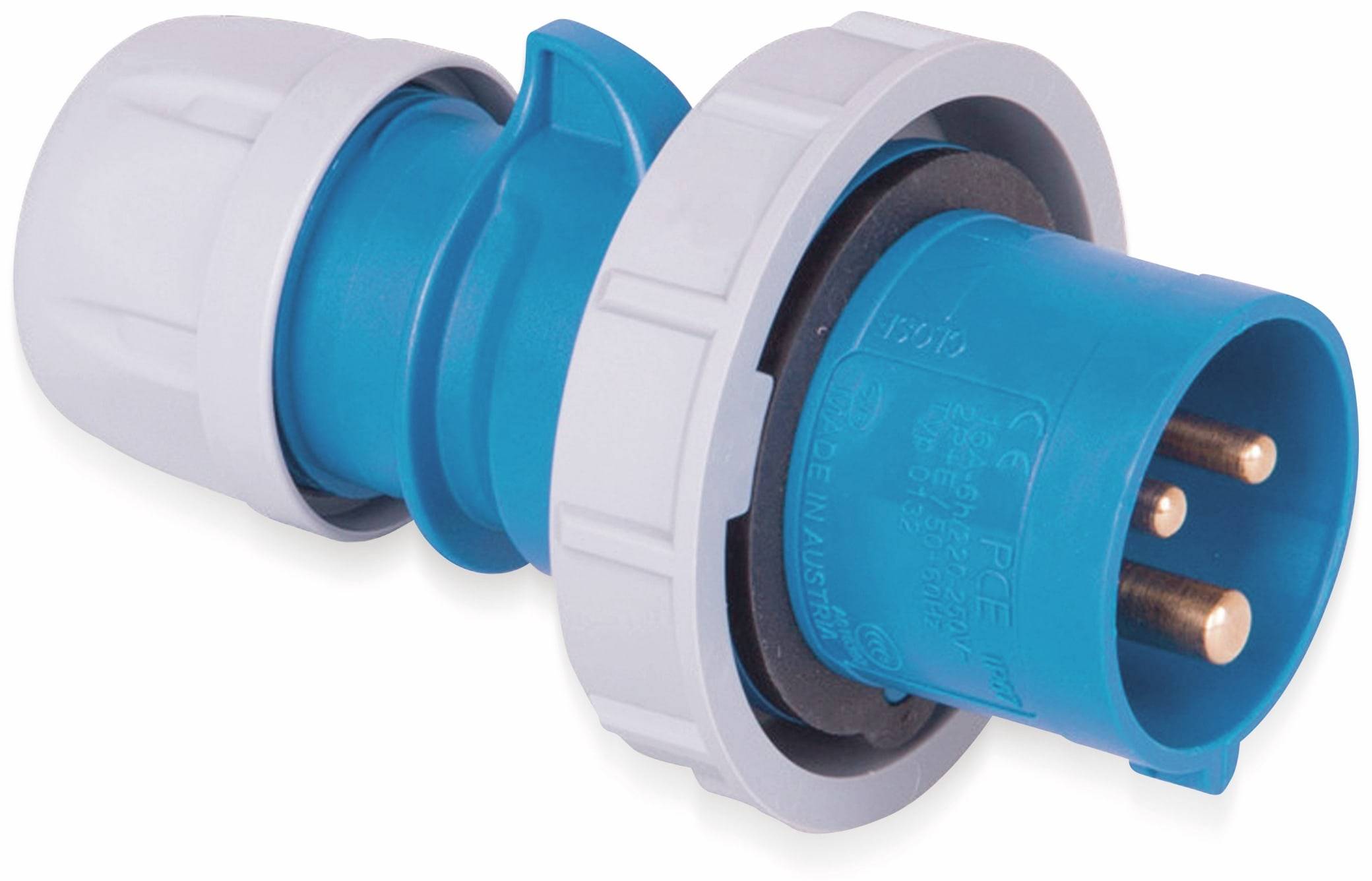 PCE CEE-Stecker Shark, 16A, 3-polig, 230 V, IP67