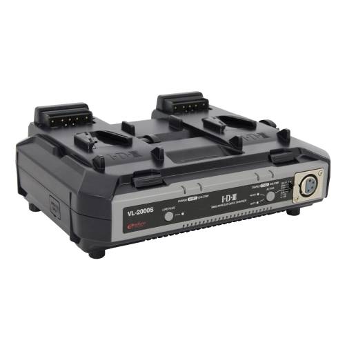 IDX VL-2000S - Kompaktes 2-Kanal Schnellladegerät für ENDURA V-Mount Akkus (4-pol XLR 100W | AC 100-240V | 50/60Hz |