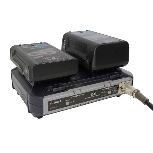 IDX VL-2000S - Kompaktes 2-Kanal Schnellladegerät für ENDURA V-Mount Akkus (4-pol XLR 100W | AC 100-240V | 50/60Hz |
