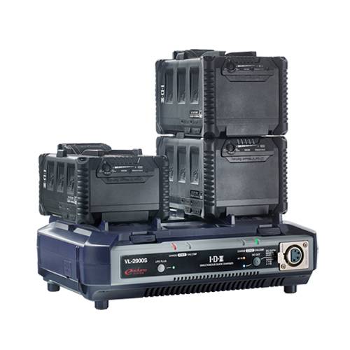IDX VL-2000S - Kompaktes 2-Kanal Schnellladegerät für ENDURA V-Mount Akkus (4-pol XLR 100W | AC 100-240V | 50/60Hz |