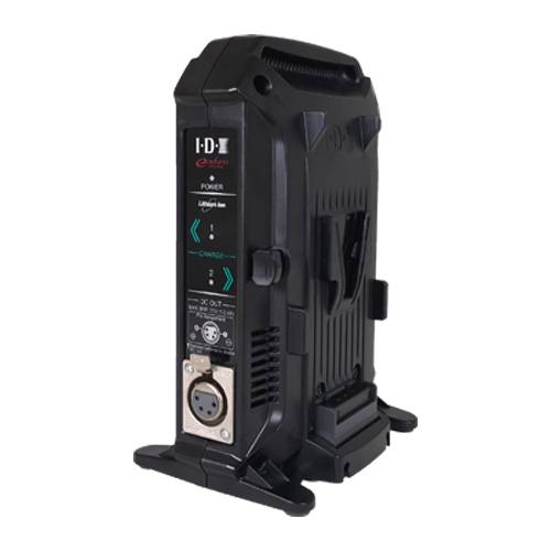 IDX VL-2X - Kompaktes 2-Kanal Ladegerät für V-Mount Akkus (4-pol XLR 36W | AC 100-240V | 50/60Hz | Ladestrom 2,7A) -