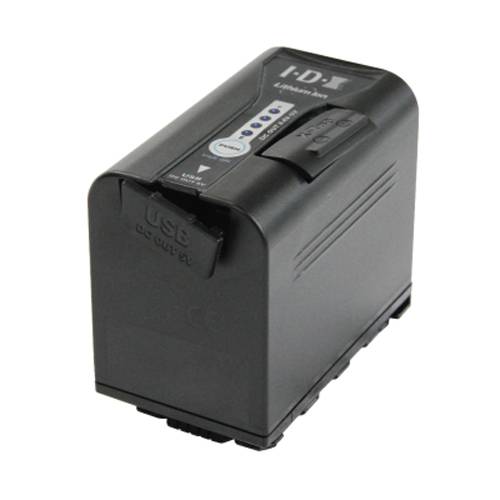 IDX SL-VBD64 - Li-Ionen Akku für Panasonic AG-DVX200 | HC-X1000 | AJ-PX-Serie | AU-EVA1 Camcorder (6.400mAh | 7.2V |