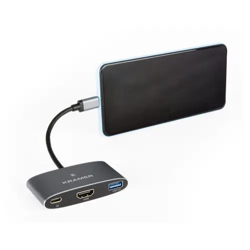 KRAMER KDock-1 - USB-C Hub Multiport Adapter (4K@30Hz | USB-C male / HDMI female | 1x USB 2.0/3.0 female / 1x USB-C KRAMER KDock-1 - USB-C Hub Multiport Adapter (4K@30Hz | USB-C male / HDMI female | 1x USB 2.0/3.0 female / 1x USB-C