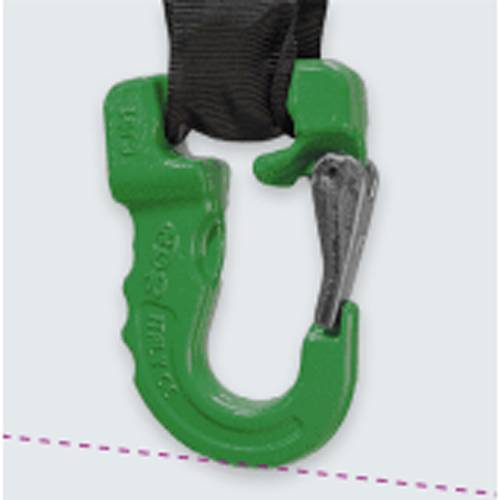 SAFETEX Rundschlingenhaken für SX 020 (WLL 2.000 kg | bis 40,0 mm Bandbreite | Sicherheitsfaktor 4 | Güteklasse 8)
