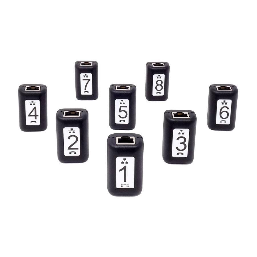 SOFTING PD_TT108 - Link/Kabel-Identifikatoren Set mit Verdrahtungstest für Kabeltester (#1 - #8 | 8-teilig)