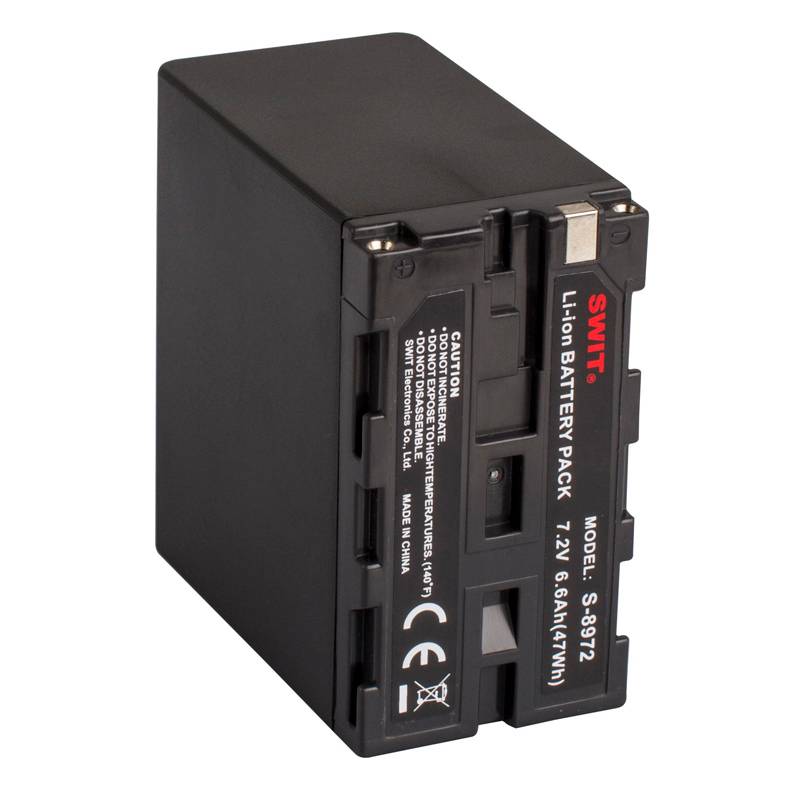 SWIT ELECTRONICS S-8972 - Li-Ionen Akku passend für Sony L-Serie (7.2V | 47Wh | 6.600mAh | Ladestandanzeige | NP-F Mount