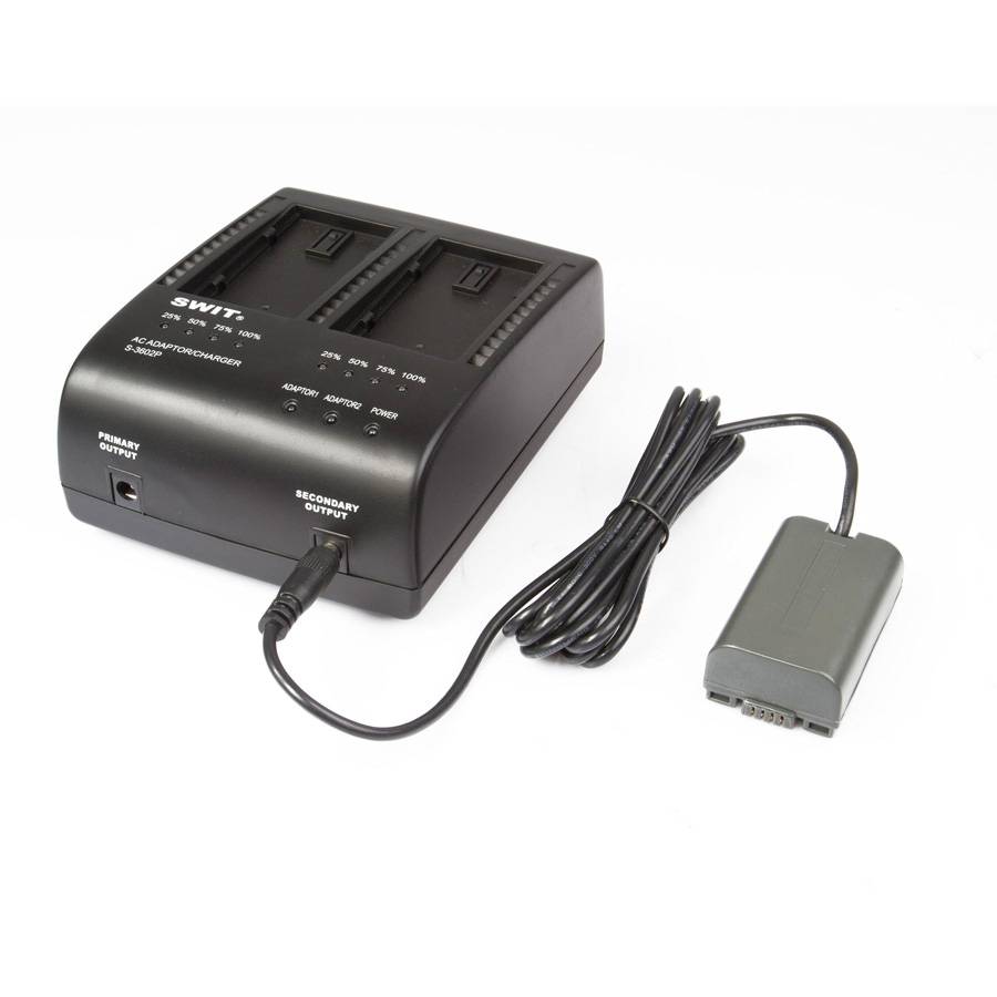 SWIT ELECTRONICS S-7500P - Panasonic Dummy Akku mit DC-Stecker und Pole-Tap - in schwarz