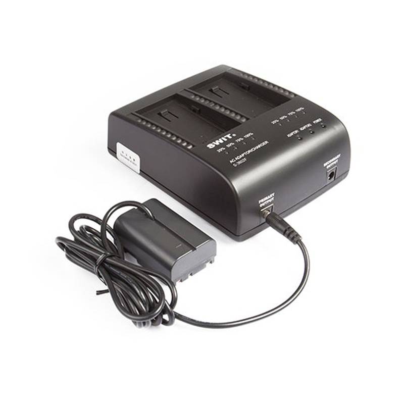 SWIT ELECTRONICS S-7500F - Sony NP-F Dummy Akku mit DC-Stecker und Pole-Tap - in schwarz