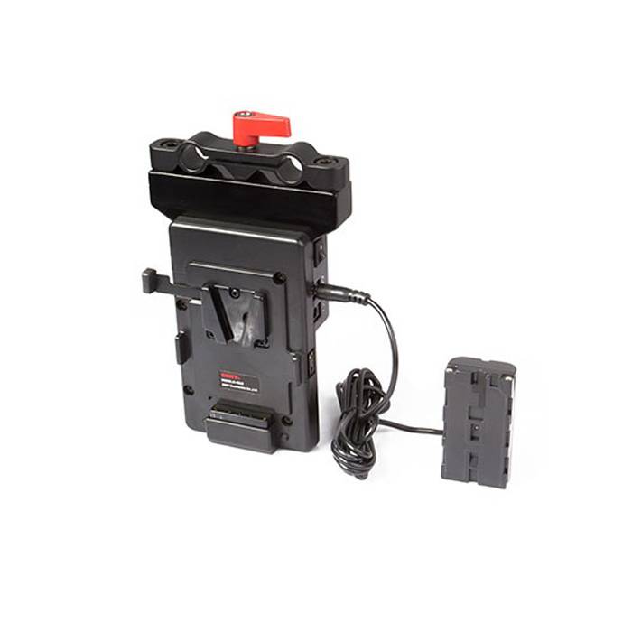 SWIT ELECTRONICS S-7500F - Sony NP-F Dummy Akku mit DC-Stecker und Pole-Tap - in schwarz