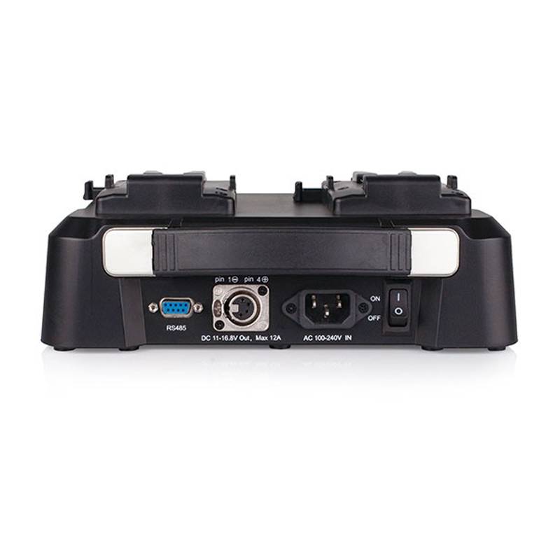 SWIT ELECTRONICS S-3812S - Dual-Schnellladegerät & Adapter für V-Mount Akkus (Ladestrom 3A/6A | Ladestandanzeige |