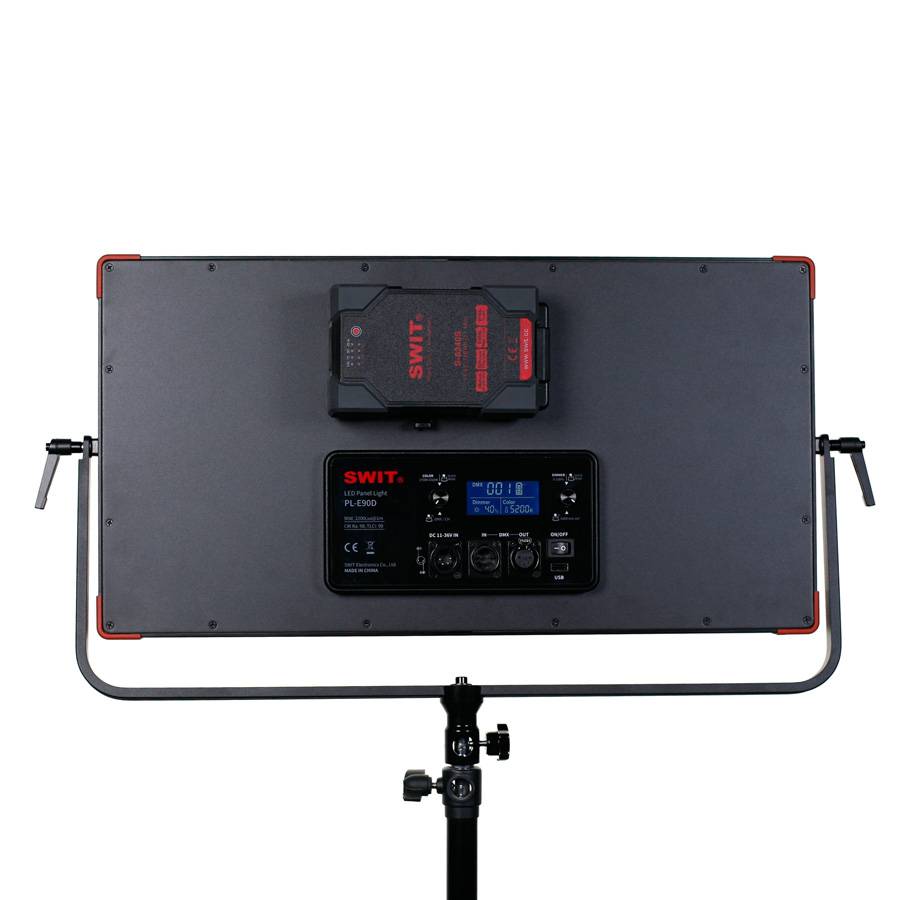 SWIT ELECTRONICS PL-E90D - Tragbare Bi-Color SMD LED Panel Leuchte mit DMX-Steuerung (90 Watt | 2.200 Lux | 2.700 -