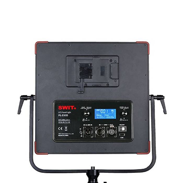 SWIT ELECTRONICS PL-E60D - Tragbare Bi-Color SMD LED Panel Leuchte mit DMX-Steuerung (60 Watt | 1.500 Lux | 2.700 -