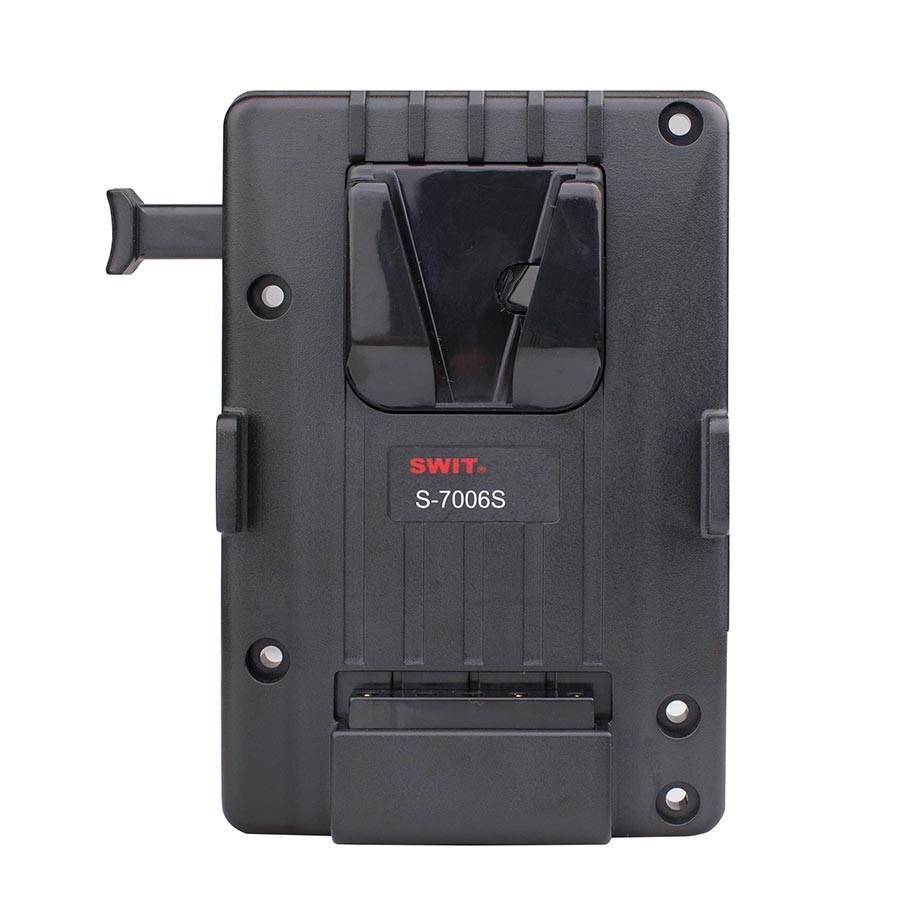 SWIT ELECTRONICS S-7006S - V-Mount Akkuplatte passend für SWIT S-1073F | S-1073H | CM-S73H Monitore (2-pin DC-Anschluss)