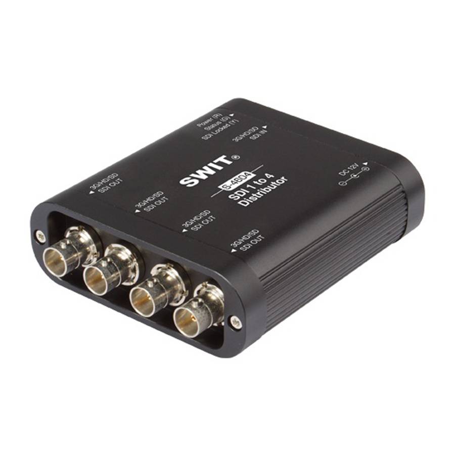 SWIT ELECTRONICS S-4604 - Heavy Duty 3G-SDI Mini-Signalverteiler (1x SDI-Eingang zu 4x SDI-Ausgängen) - in schwarz