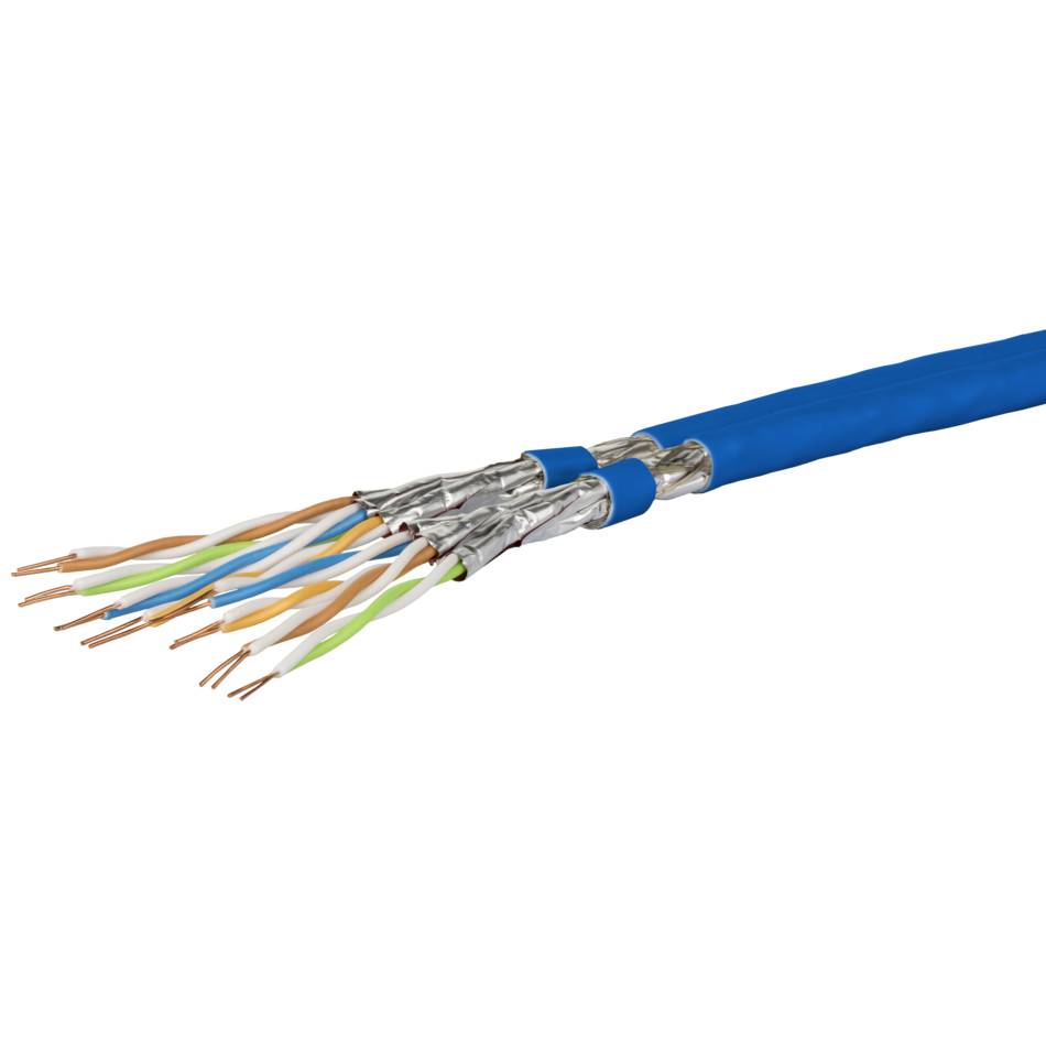 METZ CONNECT 1308427032143 - MC GC1000 plus23 Cat.7 Installationskabel (Duplex | AWG 23 S/FTP | 2x4P PIMF | METERWARE) -