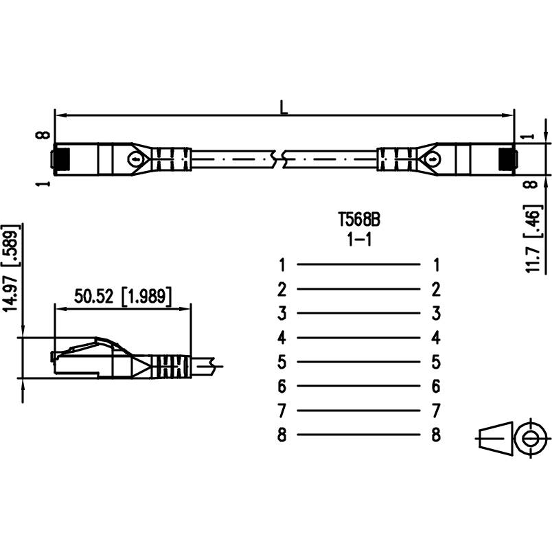 METZ CONNECT 1308451502-E - Patchkabel Cat.6A (2x RJ45-Stecker | AWG 26/7 | LSOH | Länge 1,50m) - in violett/schwarz