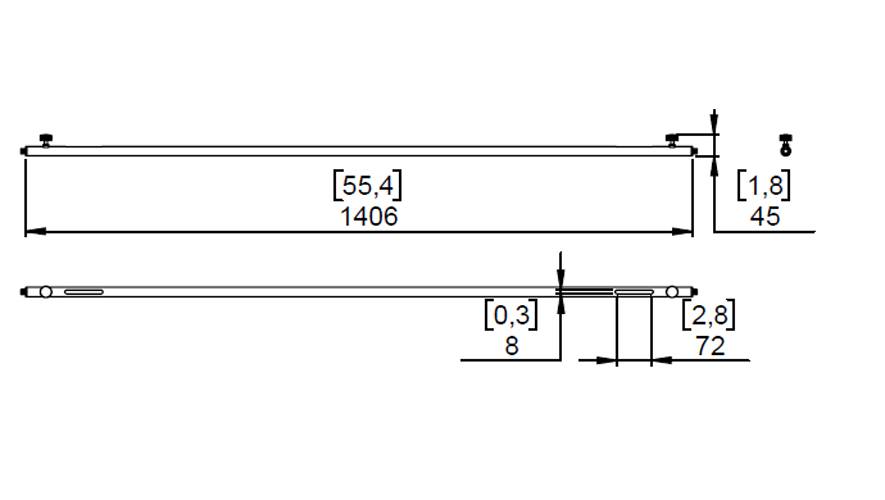 NEXO IDT-POLE20X1400 - Distanzstange für ID14 und IDS108 (Ø 20mm | Länge 1.400mm | incl. 2x M10 Adapter) - in schwarz