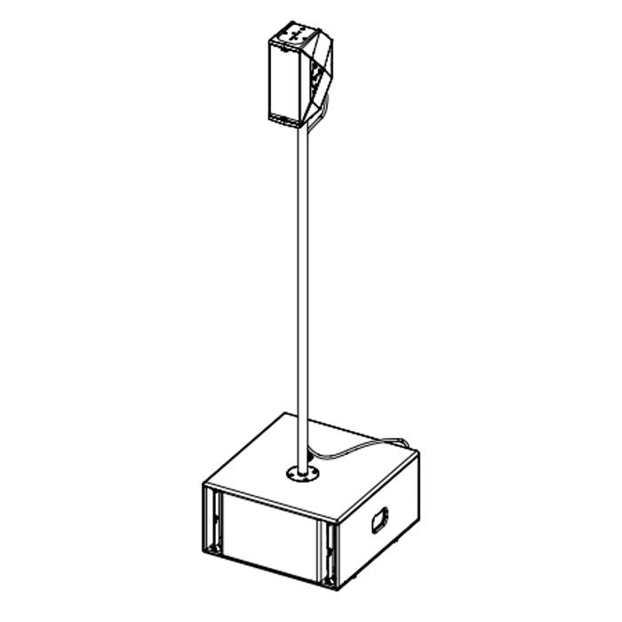NEXO IDT-POLE32X1400 - Distanzstange für ID24 Lautsprecher (Ø32mm | 1.400mm | inkl. M10 & M20 Adapter) - in schwarz