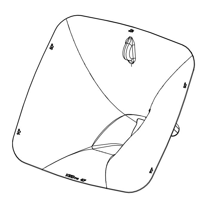 NEXO PNT-P15FLGPS-BK - Flansch Adapter "PS" für P15 Lautsprechersysteme - in schwarz