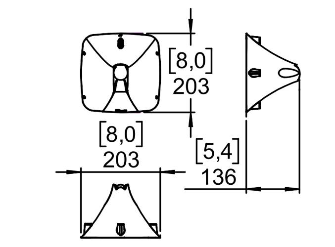 NEXO PNT-P15FLGPS-BK - Flansch Adapter "PS" für P15 Lautsprechersysteme - in schwarz