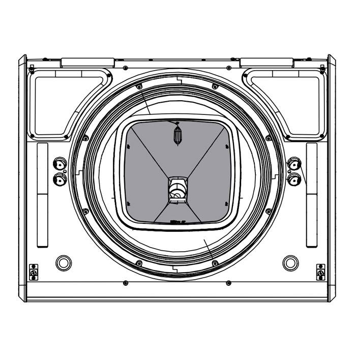 NEXO PNT-P15FLGPS-BK - Flansch Adapter "PS" für P15 Lautsprechersysteme - in schwarz