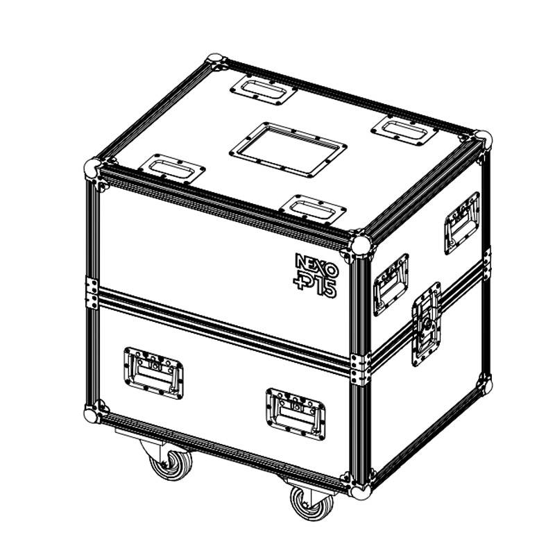 NEXO PNT-2CASE15 - Flight-Case mit Lenkrollen passend für 2x P15 Lautsprechersysteme