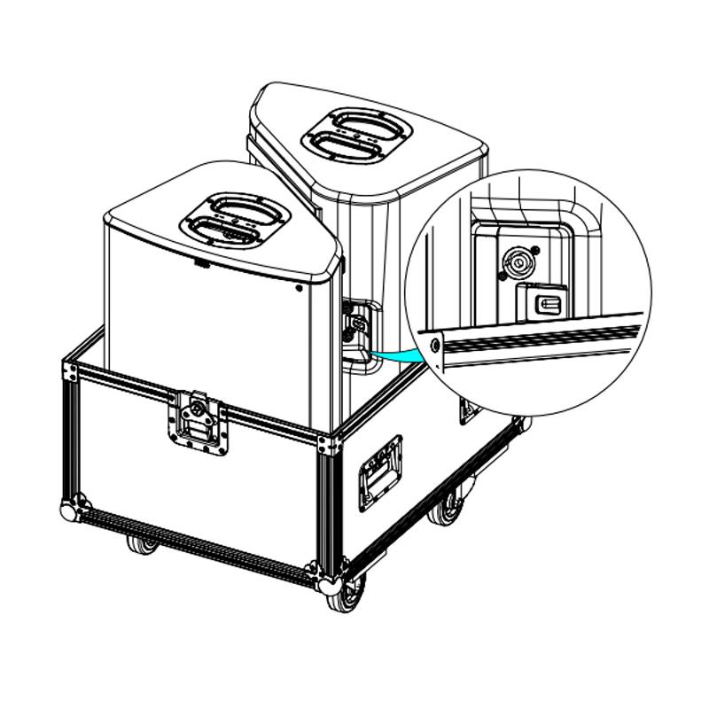NEXO PNT-2CASE15 - Flight-Case mit Lenkrollen passend für 2x P15 Lautsprechersysteme