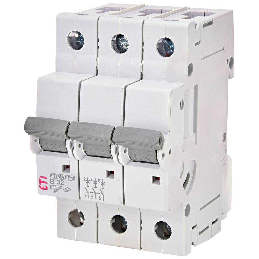 ETI 273230108 - Leitungsschutzschalter ETIMAT P10 3p B32 (Auslösecharakteristik B | 400V | 32A | 50/60 Hz | 3-polig)