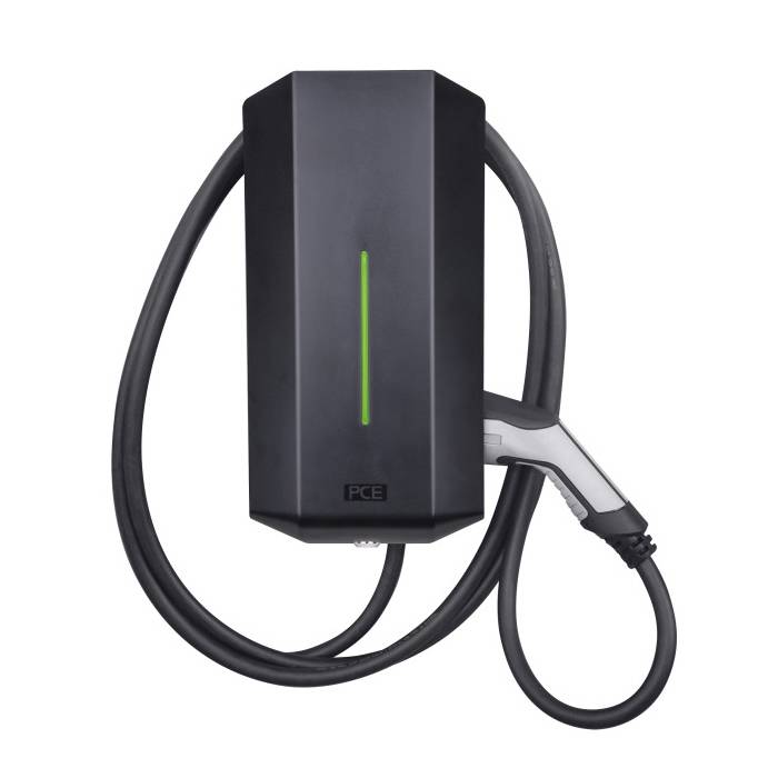 PC ELECTRIC Wallbox "GLB" Ladestation für Elektrofahrzeuge (22kW | 230V/400V | 6A- 32A | Ladekabel 4,5m | Typ2 + Zähler)