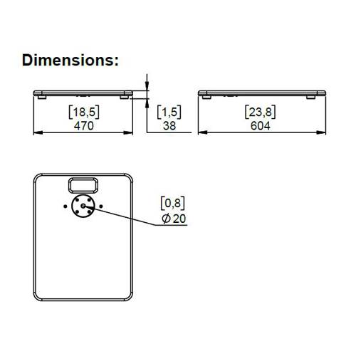 NEXO VNT-BP600 - Grundplatte für ID84 | ID84L | IDS312