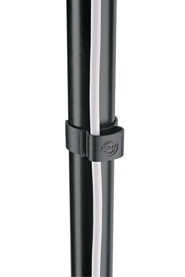 KOENIG & MEYER Kunststoff-Kabelklemmen für Boxen- und Leuchtenstative (für Rohr-Ø 35-42 mm | 2 Stück) - in schwarz