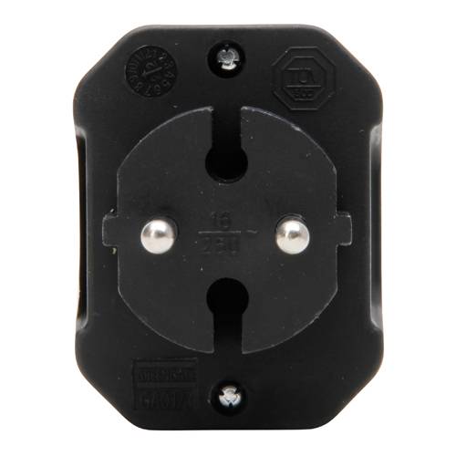 KOPP Adapter mit Anschluss für 3x Euro-Stecker (3-fach | 250V | 3x 2,5A) - in schwarz