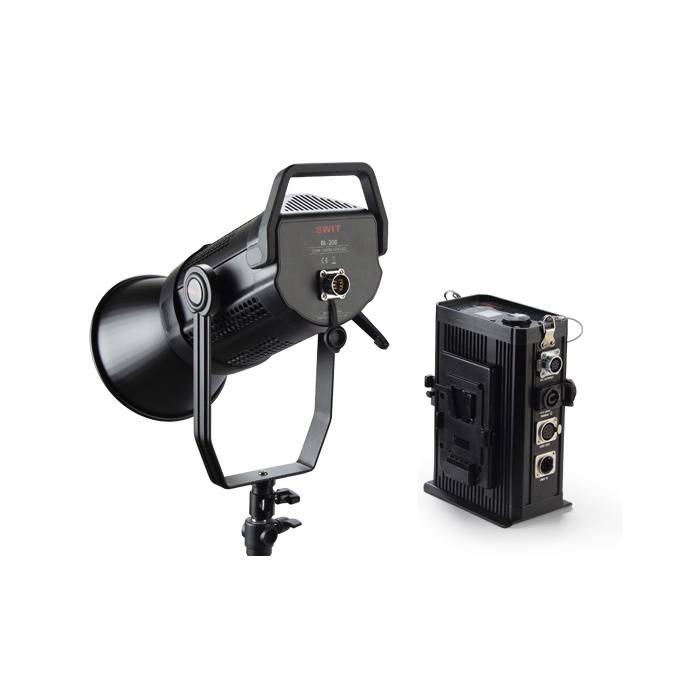 SWIT ELECTRONICS BL-200 - Dimmbare Bowens Mount COB LED Tageslicht Leuchte (200 Watt | 38.000 Lux | 5.600 K | CRI 97 |