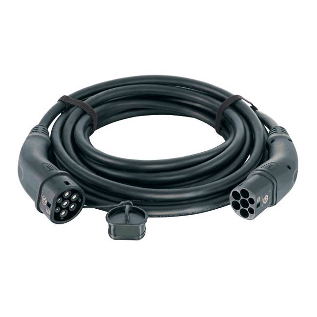 PC ELECTRIC Mobiles AC-Ladekabel "Mode3" mit Fahrzeug-Ladestecker & Infrastruktur-Ladestecker mit Schutzkappe (Typ2 /