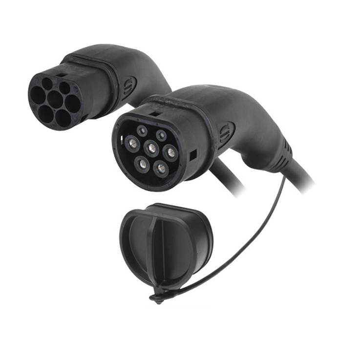 PC ELECTRIC Mobiles AC-Ladekabel "Mode3" mit Fahrzeug-Ladestecker & Infrastruktur-Ladestecker mit Schutzkappe (Typ2 /