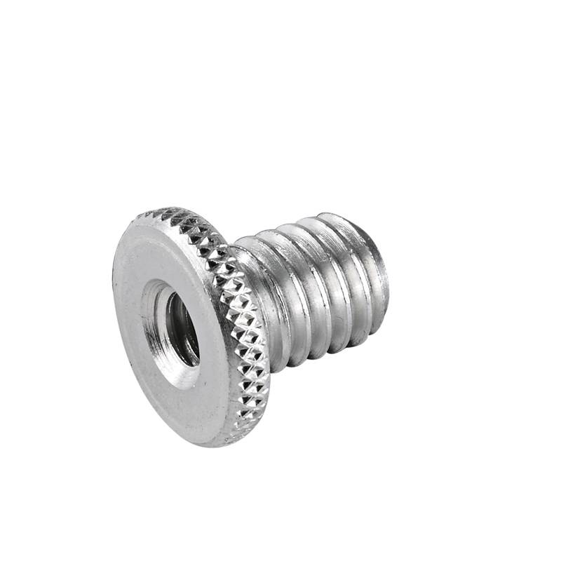 KOENIG & MEYER Reduziergewinde mit gerändelter Oberfläche (3/8" Außengewinde und 1/4" Innengewinde) - verzinkt