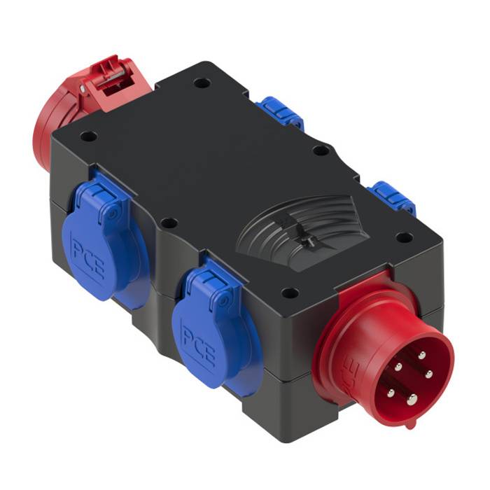 PC ELECTRIC Mobilverteiler "ST.ANTON" (Eingang: 1x CEE-Stecker 400V/16A/5-polig | Ausgang: 1x CEE-Steckdose