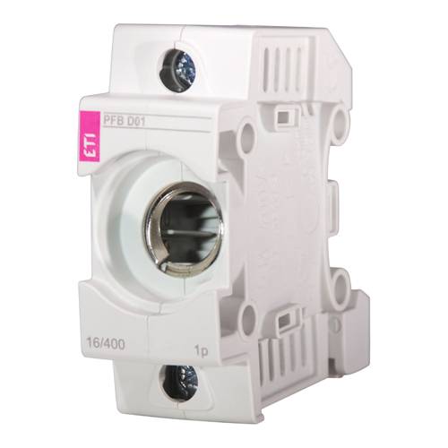 ETI 002510011 - Kunststoff Sicherungssockel PFB D01 1p (Größe: D01 | Abmessungen: E14 | 16A | 1-polig | 35mm