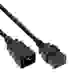 INTOS ELECTRONIC InLine Kaltgeräteverlängerung (C19 Stecker auf C20 Stecker | Länge: 2,00m) - in schwarz