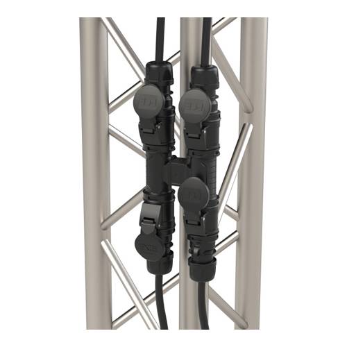 PC ELECTRIC 94327000 - Mehrfachsteckdose (Eingang: 1x CEE-Stecker 16A/3-polig 6h | Ausgang: 3x CEE-Steckdosen