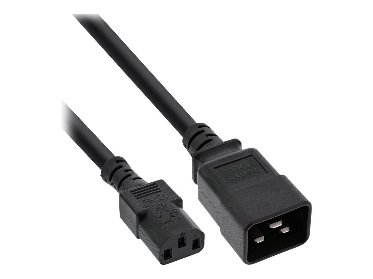 INLINE - Netz Adapterkabel - IEC-60320 C20 auf C13 - max. 10A - 0,5m