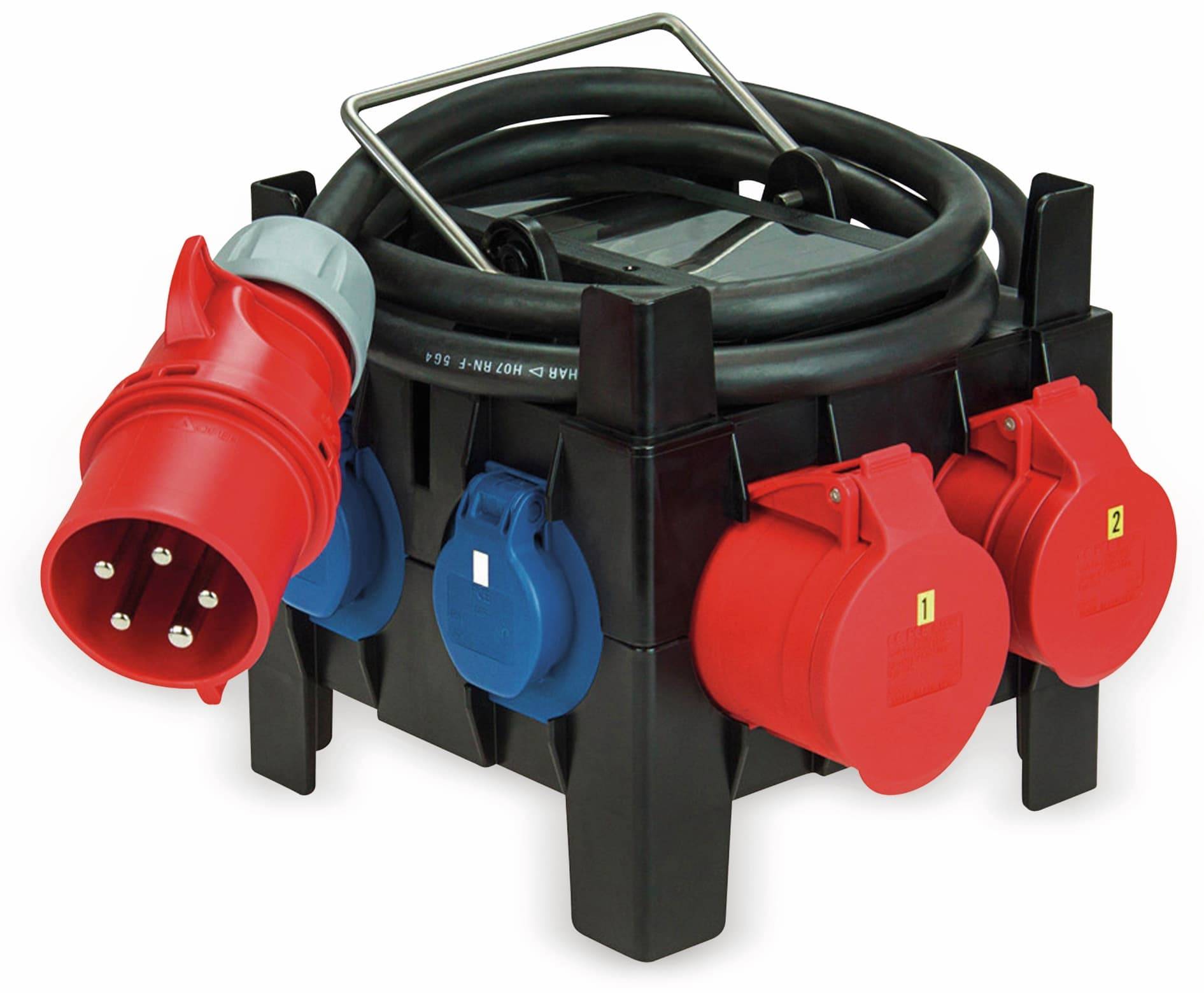 PCE Stromverteiler, IMST, 1x CEE 16A & CEE 32, 3x Schutzkontak-Steckdose