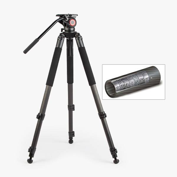 SWIT ELECTRONICS MUF100C - Höhenverstellbares Carbonfaser-Stativ mit Schwenkarm (Höhe: 40-170cm | Traglast: 10kg | 360°