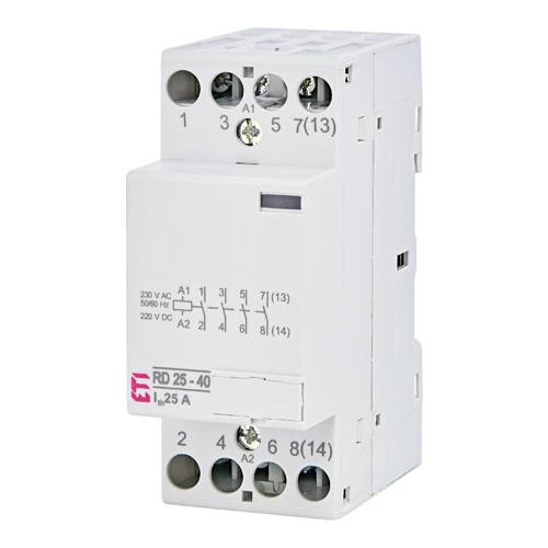ETI 002464010 - Installationsschutz RD 25-40-230V AC/DC (AC/DC | 230V | 25A | 50/60 Hz | 4-polig | 2-Modul)