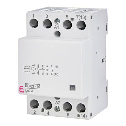 ETI 002464026 - Installationsschutz RD 63-40-230V AC/DC (AC/DC | 230V | 63A | 50/60 Hz | 4-polig | 3-Modul)