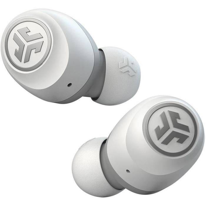 JLab Audio - GO Air True Wireless Ohrhörer Weiß / Grau - Kabellose Ohrhörer - Bluetooth - BT 20h Akkulaufzeit