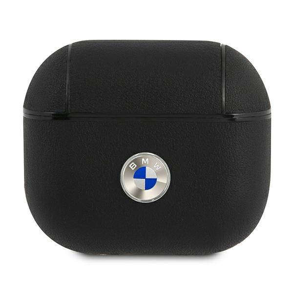 BMW BMA3SSLBK AirPods 3 Hülle schwarz/schwarz Geniune Leder Silber Logo