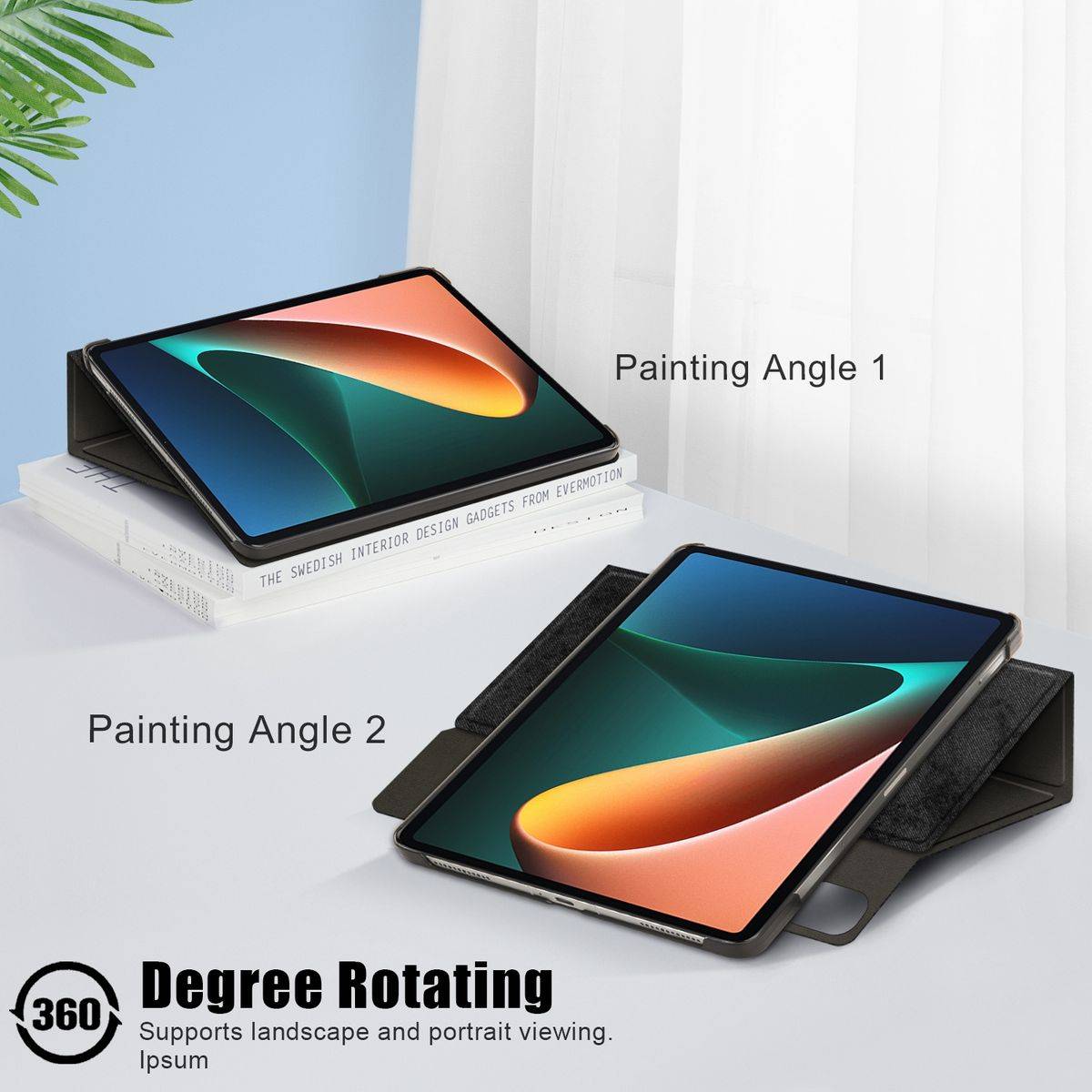 Für Xiaomi Mi Pad 5 / 5 Pro 360 Grad Rotation Tablet Tasche Hülle Case Cover Etui Schutz Motiv 1 Neu