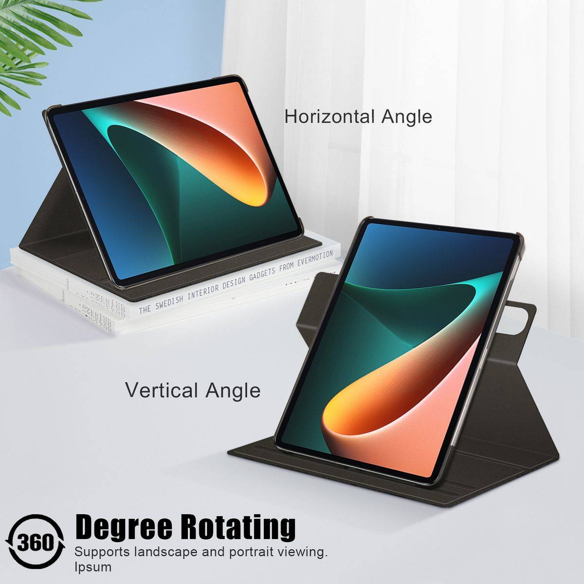 Für Xiaomi Mi Pad 5 / 5 Pro 360 Grad Rotation Tablet Tasche Hülle Case Cover Etui Schutz Motiv 1 Neu