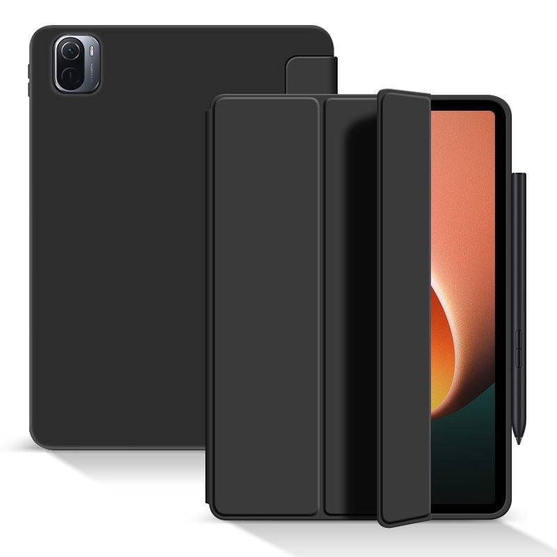Für Xiaomi Mi Pad 5 / 5 Pro 11.0 Zoll Tablet Tasche 3 folt Wake UP Smart Cover Etuis Schwarz